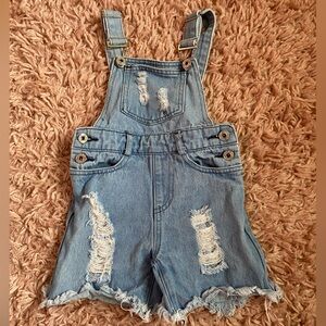 Denim Overalls - Shorts